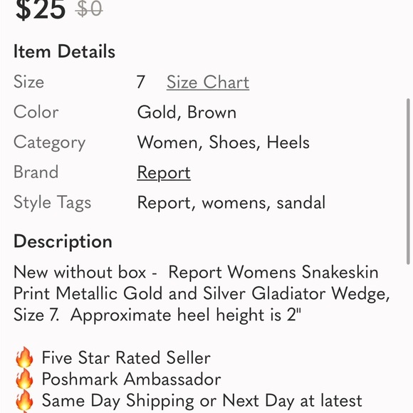 Report women’s snakeskin print shoes size 7 - Picture 8 of 9